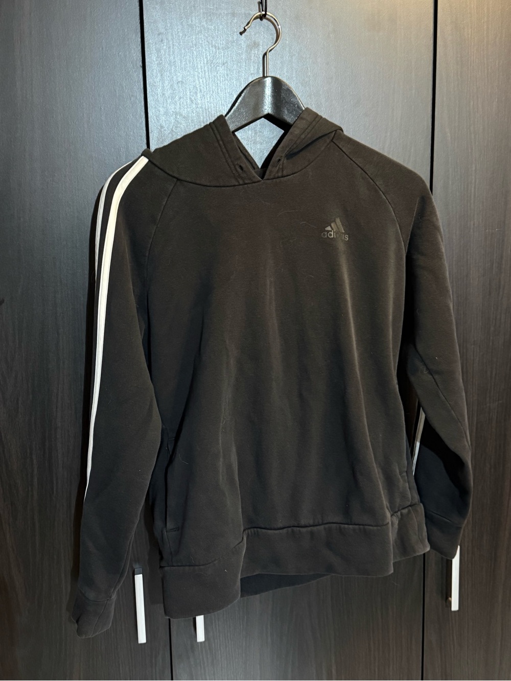 adidas Black Hooded Sweatshirt - wmns med